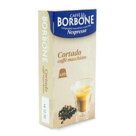 10 CAPSULE CAFFE BORBONE MISCELA CORTADO COMPATIBILI NESPRESSO®