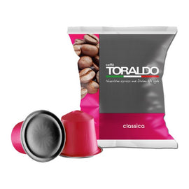 100 CAPSULE CAFFE TORALDO MISCELA CLASSICA COMPATIBILI NESPRESSO