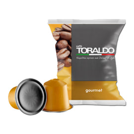 100 CAPSULE CAFFE TORALDO MISCELA GOURMET COMPATIBILI NESPRESSO